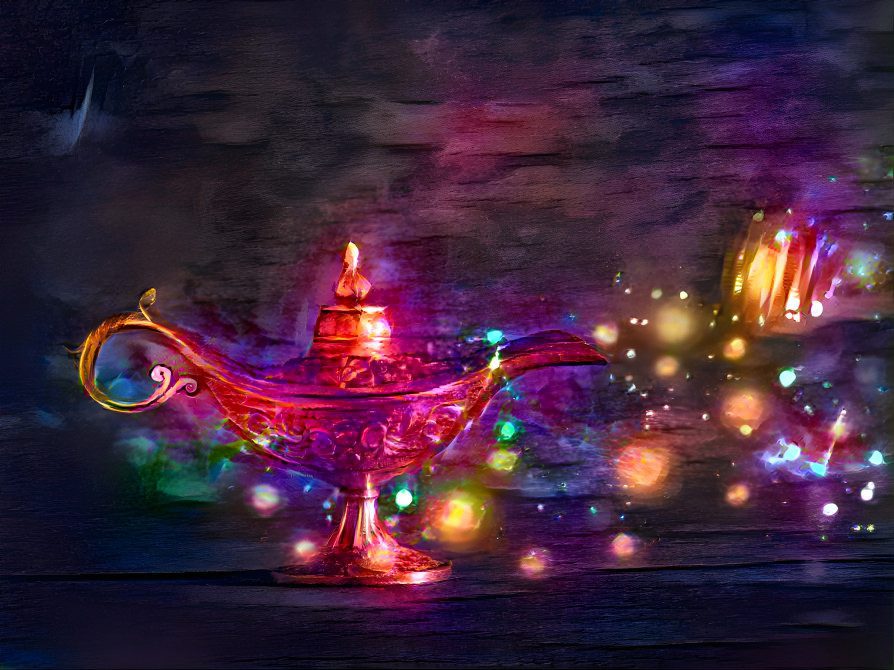 Aladin,s lamp artwork